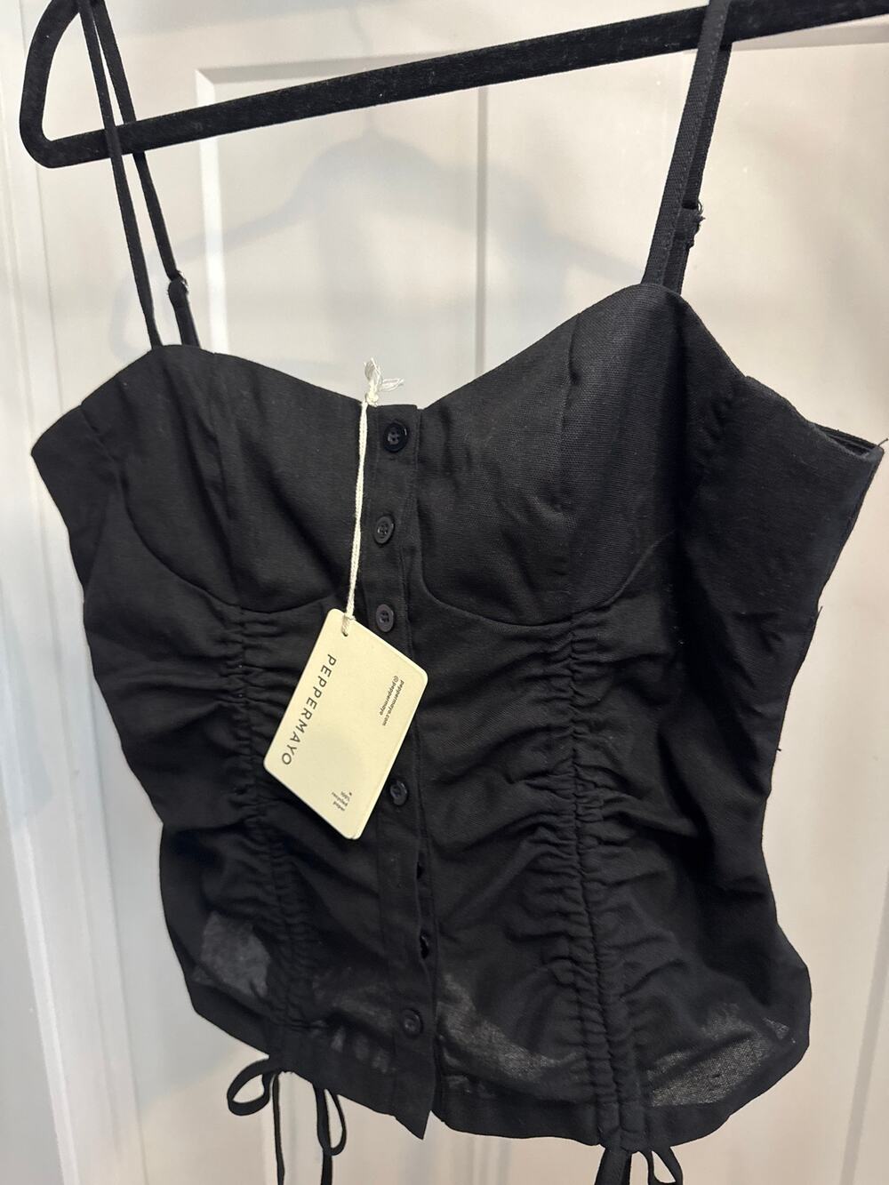 Peppermayo linen bustier top